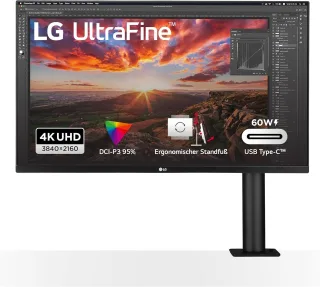 LG UltraFine 32UN880P-B [315'' 4K UHD IPS 60Hz 2x HDMI DP USB-C mit DP 5ms Reaktionszeit] schwarz