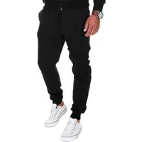 MERISH Jogginghose MERISH Jogginghose Herren Männer Baumwolle Slim Fit (Schwarz, L)
