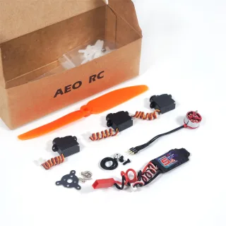 AEORC MM1104 3700KV Brushless Motor 5A ESC 5030 Propeller 1.7g Servo Power System Set for Micro RC Airplane
