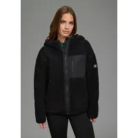 Polarino Fleecejacke aus Teddy-Fleece, mit Kapuze und Brusttasche