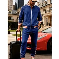 RMK Jogginganzug Herren Trainingsanzug Sportanzug Business Fitness Classic, Set (1 Jacke + 1 Hose)