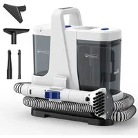 lubluelu Teppichreinigungsgerät V9 mit Dampffunktion Teppichreiniger Polsterreiniger 16500PA 3-in-1, 1250 W, beutellos, 100°C Dampf, 60°C Heißwasser, Kaltwasser-Funktion, Selbstreinigung