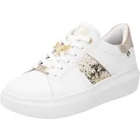 Rieker Sport Plateausneaker mit stylischen Metallic-Details, Freizeitschuh, Halbschuh, Schnürschuh