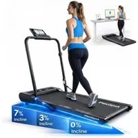 FLEXISPOT Laufband Klappbares Laufband Walking/Jogging Pad (LED-Display & Kabellose Fernbedienung, rutschfest & gedämpft, Mit Schmiermitteln), für Zuhause & Büro, Max. 140 KG, APP-Funktion