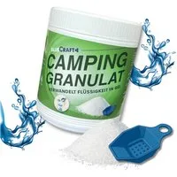 BlueCraft Campingtoilette Granulat – Absorber für Camping, Outdoor, Festival & Trockentoilette, (Verwandelt Flüssigkeit in Gel – geruchsreduzierend, hygienisch & vielseitig, 1-St), Nimmt bis zu 500-fach Flüssigkeit auf – inkl. Dosierlöffel