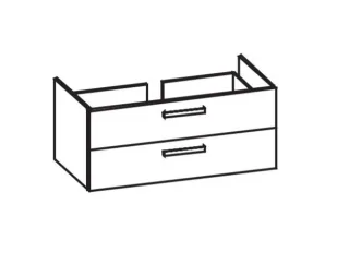 Artiqua 411 Waschtischunterschrank für P3 Comforts 233212 Castello Eiche quer NB, 411-WU2L-D61-7136- 411-WU2L-D61-7136-426
