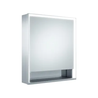 Keuco Royal Lumos Spiegelschrank 14301171204 650x735x165mm, silber-eloxiert, kurze Tür, Anschlag links, Wandvorbau