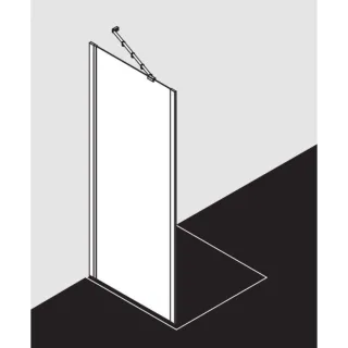 Kermi Ibiza 2000 Seitenwand TWO I2TWO075181AK 75x185cm, ESG klar, silber mattglanz