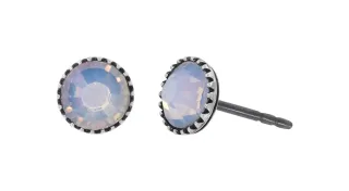 konplott - Ohrstecker mit Stein weiß