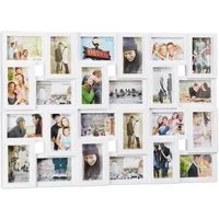 relaxdays Bilderrahmen Collagen 24 Bild, weiß