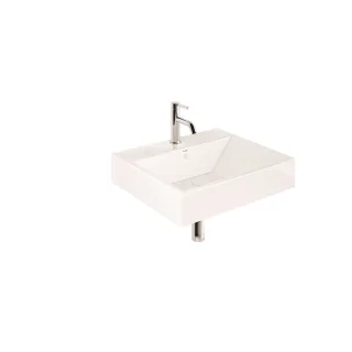 KLUDI-RESA Waschtisch 61 x 50 H12 cm Ein Hahnloch Weiß glänzend 59WW6143
