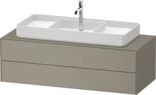 Duravit White Tulip Konsolenwaschtischunterbau wandhängend Stein Grau Seidenmatt 1300x550x408 mm - W WT4987M92920000