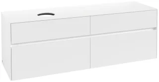 Villeroy & Boch Waschtischunterschrank Collaro C050 1600x548x 500mm 4 Ausz. Waschbecken li White Mat C05000MS