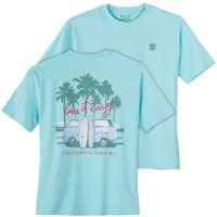 Calm Beach Print-Shirt Calm Beach Übergrößen türkis Rückenprint T-Shirt
