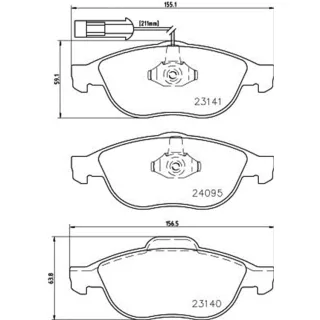 Hella Bremsbel?ge vorne Alfa Romeo 147 156 Lancia Lybra