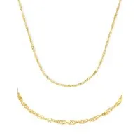Antares Gold Goldkette Elegante 14K 585er Twist Goldkette, 45cm