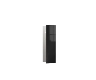 emco WC-Modul asis pure mit Glasfront Türanschlag rechts, Unterputz, 1-türig 600 mm, schwarz, 975527 975527509
