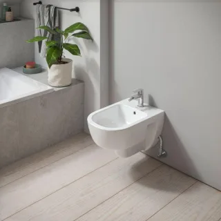Duravit D-Code Wand Bidet 2723150000 Weiß Hochglanz, 370x540 mm, Wandhängende Montage