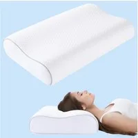 Elegear Nackenstützkissen nackenkissen orthopädisch, memory foam kissen, orthopädisches kissen, Füllung: Memory Foam, Bauchschläfer, Rückenschläfer, Seitenschläfer, 55 x 35cm Ergonomisches Schlafkissen mit Kissenbezug