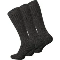 Cotton Prime® Kniestrümpfe Herren Wollkniestrümpfe (3-Paar) mit Plüschsohle