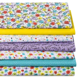 Patchwork- und Quiltpaket Notenzauber "Mona", weiß-color