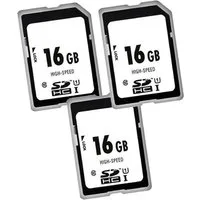 Photo Porst 3 x 1A PHOTO PORST High-Speed 16 GB SDHC-Karte Speicherkarte