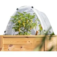 Windhager Hochbeet Tunnelbogen Komplettset, Insektenschutz und Wachstumsvlies (1 St), Pflanztunnel für Frühbeet, wachstumsfördernd, 4 x 2 m, weiß