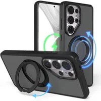 EAZY CASE Handyhülle Outdoor Galaxy S26 Ultra Case mit MagSafe Rotation Ring 6,9 Zoll, Outdoor Handy Hülle Bumper Schutzhülle Slim mit Kameraschutz Schwarz