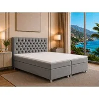 Best for Home Boxspringbett Boxspringbett Trinity K-14 7-Zonen Bonell 140–200 cm mit Stauraum (Boxspringbett-Set, 1-St., Bonell-Matratze, gepolstertes Kopfteil, Polsterbett versch. Größen), mit oder ohne Topper, Handwerksqualität