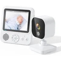 BBWL Babyphone 2,8 Zoll Baby-Monitor mit Nachtsicht, Zwei-Wege-Audio, Temperaturüberwachung und Fütterungstimer, für sichere Babyüberwachung zuhause