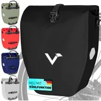 Valkental Fahrradtasche Gepäckträger wasserdicht & abschließbar, Gepäckträgertasche Fahrrad mit Großen Reflektoren 20L, 28L, 32L