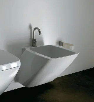 Axa one Serie 138 Wand-Bidet mit 1 Hahnloch, B: 400, T: 530 mm, weiss glänzend 24020