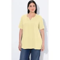 Ulla Popken T-Shirt T-Shirt A-Linie Tunika-Ausschnitt Halbarm