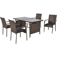 MERXX Garten-Essgruppe Barcelona, (Set, 9-tlg), inkl. 4 Sessel, 4 Auflagen, 1 Tisch