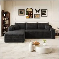 GLP Ecksofa L-Form Cord Sofa, Ohne Montage Sofort Nutzbar, Modular Sofa, Set, Boneless Design, Weiches Komfort Sofa für modernes Wohnen