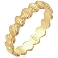 Elli Fingerring Bandring Muscheln Maritim Beach Look 925 Silber, Muschel