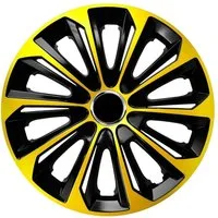 NRM Radkappe EXTRA STRONG 16 Zoll in Gold/Schwarz, 16 in Zoll, (4-St) Radzierblenden für Stahlfelgen Zweifarbige Radkappen Satz 4er Set 16"