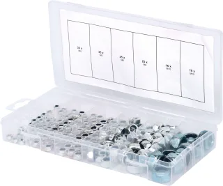 KS Tools Sortiment Sicherungsmuttern, M4-12, 146-tlg - 970.0120