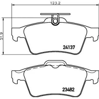 Hella Bremsbel?ge hinten Citroen Ford Mazda Mercedes Opel Renault Volvo