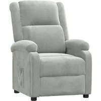 vidaXL Sessel Relaxsessel Hellgrau Samt (1-St)