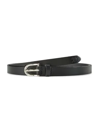 Denim Tom Tailor - Schmaler Ledergürtel black uni - Gr. - 95