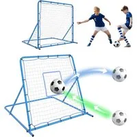 GarveeMore Fußballtor Dual-Mode Reboundernetz 120x120cm / 150*210CM, Winkel verstellbar