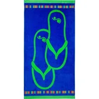 Gözze Strandtuch FlipFlop, Jacquard-Velours (1-St), Badetuch, mit Motiv, reine Baumwolle