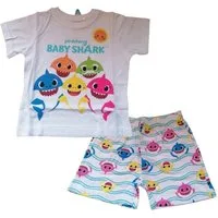 Baby Shark Pyjama Baby Shark, Kinder-Set, Shirt und Hose, Kurz, (Set, 2 tlg., Oberteil, Hose)