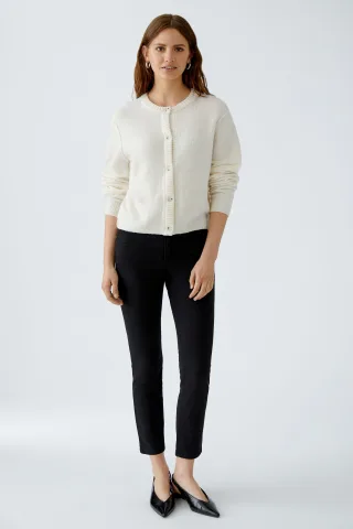 Oui - ILAYA Strickjacke offwhite - Gr. - 40