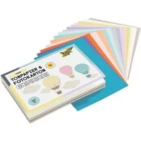 Folia Bastelkartonpapier TREND, Set Tonpapier/ Fotokarton in 15 Pastellfarben, Format A6, 60 Blatt