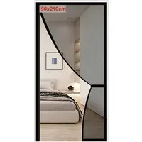 BlingBin Insektenschutz-Vorhang Bohrfreier Magnet-Insektenschutz Fiberglas, unsichtbares Fliegengitter, (1er Set, 1-St., 90 × 210 cm), mit seitlicher Öffnung, passend für Schiebetüren und Terrassentüren