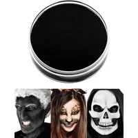 Maskworld Theaterschminke Make up Schminke Schwarz - für Fasching Karneval, Hochwertige Schminke für Halloween, Theater, LARP & Fasching
