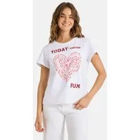 Lieblingsstück T-Shirt CleoL mit Print & Paillettenbesatz vorn