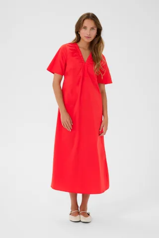 Kleid Fitted Fiery Red